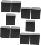 Healifty 3sets Rectangular Tinplate Box for Tea Small Candy Box Tinplate Storage Container 10pcs*3 - Image 4