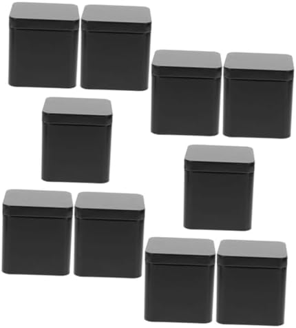 Healifty 3sets Rectangular Tinplate Box for Tea Small Candy Box Tinplate Storage Container 10pcs*3 - Image 4