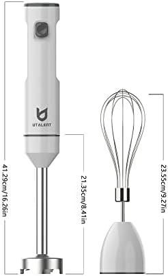 UTALENT Cordless Hand Blender with whisk for Smoothies, Milkshakes & Soups - Image 5
