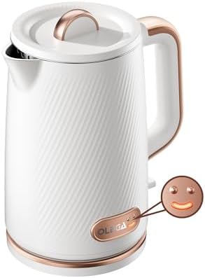 OLEGA Electric Tea Kettle: 1200W Fast Boil Electric Water Kettles 1.5L by OLEGA