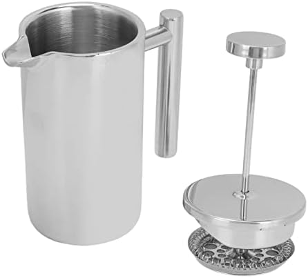 Stainless Steel French Press Coffee Maker Double Wall Insulated Portable French Press Pot for Home Outdoor Camping Travel (1000ml) - Image 5