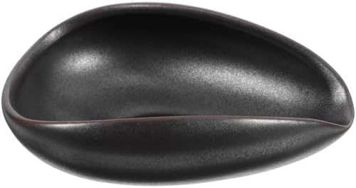 Tea Vessel Ceramic Coffee Bean Dosing Cup Coffee Bean Weight Tray Container Coffee Bean Measuring Cup Spoon Flower Loose Tea Scoop Coffee Bar Organizer Chinese Tea Ceremony Accessories (Matt Black) - Image 3