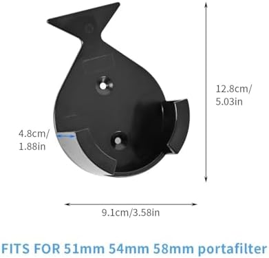 Coffee Portafilter Wall Rack Holder Station Universel For 51MM / 54MM / 58MM Home Barista Tools Accessories，Closely Fit(Fish type wall rack) - Image 2