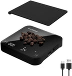 Mini Coffee Scale with Timer, 2kg/0.1g High Precision Scale for Espresso & Pour-Over, Portable Digital Kitchen Scale, 4 Modes & 3 Units, USB Charging, Tempered Glass Platform, Black by Unknown