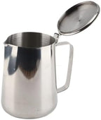 Milk Creamer Frothing Pitcher Stainless Steel Coffee Cup Mug Jug With Lid For Latte(2000ml) - Image 4