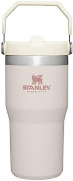 Stanley IceFlow Flip Straw Tumbler with Handle 20 oz | Twist On Lid and Flip Up Straw | Leak Resistant Water Bottle | Insulated Stainless Steel |BPA-Free | Rose Quartz 1.0 by Unknown