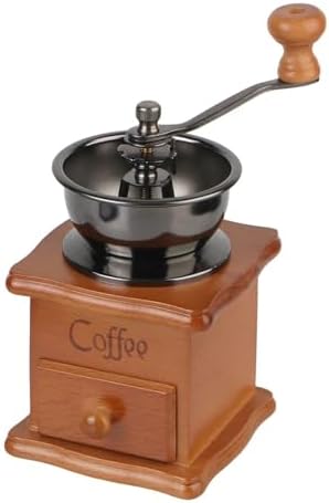 Manual Coffee Bean Grinder Utensils Stainless Steel Handle Wooden With Ceramic Millston Spice Burr(Light Color) - Image 2