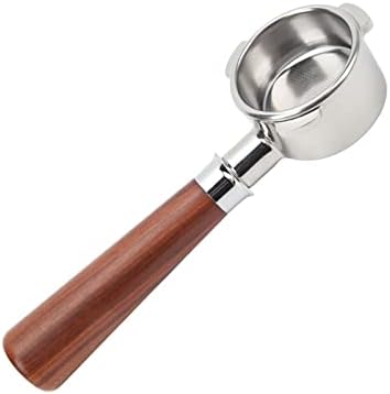 54Mm Bottomless Portafilter, Stainless Steel Coffee Portafilter, Detachable Coffee Portafilter with Handle for Coffee Machine (Type A1 Red Branch) by MUNEFE