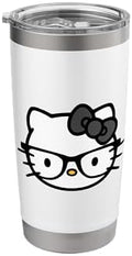 Hello Kitty Nerd Glasses Black Stainless Steel Insulated Tumbler by SANRIO