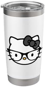 Hello Kitty Nerd Glasses Black Stainless Steel Insulated Tumbler by SANRIO
