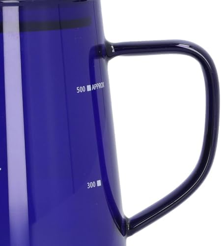 Glass Coffee Pot Server, Clear Tea Pot Coffee Carafe Teapot Restaurant Server Teakettle with Wood Lid for Cafe 500ml (Blue) - Image 7
