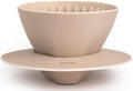 palatti Terra Porcelain Pour Over Coffee Dripper, Ceramic Pour Over Coffee Maker, Adapt to 102 or #2 Trapezoid Cone Filters, Slower Flow Rate, Interchangeable Wall and Base, 1-4 cups by palatti
