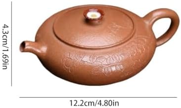 Tea Pots For Loose Tea Handheld Flat Purple Clay Teapot Suitable For Single-person Tea Brewing Tea Infuser Pot - Image 2