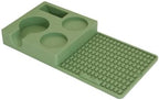 Coffee Tamper Base With Food Grade Silicone Construction Heat Resistant Mat Drained Surface Raised Storage Organizer For Accessories Suitable For Station Countertop Use, Green by YWJLQH