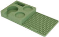 Coffee Tamper Base Made Of Food Grade Silicone Material Featuring Raised Organizer Section Textured Pad Multiple Molded Recesses Circular, Green by Unknown