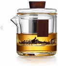 Removable Small Transparent Glass teapot Home Tea Maker with Infuser Tea Set Simple Tea Kettle 200ml/7.0oz Cleanable (Without Cup) by Unknown