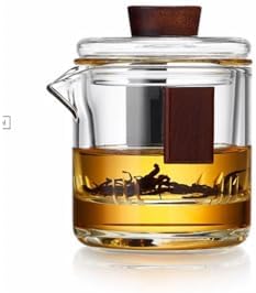 Removable Small Transparent Glass teapot Home Tea Maker with Infuser Tea Set Simple Tea Kettle 200ml/7.0oz Cleanable (Without Cup) by Unknown