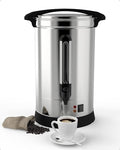 120-Cup Commercial Coffee Urn – 18L Large Stainless Steel Electric Coffee Maker for Churches, Meeting Rooms, Lounges, and Large Gatherings by LIZHOUMIL
