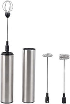 SUNGOOYUE Handheld Milk Frother, ABS Rechargeable Electric Whisk with 3 Replacement Heads, 800mAh USB Milk Foamer for Coffee Latte Matcha Eggs in Home Kitchen - Image 5