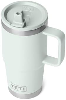 YETI Rambler 20 oz Travel Mug with Flip Straw Lid – Stainless Steel, Vacuum Insulated, Leakproof, Cup Holder Friendly, Ridgeline - Image 3