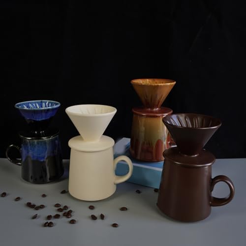 V 60 Ceramic Coffee Dripper Set 460ml Hand Pouring Over Filter Home Brewing for Home Perfect Ceramic - Image 4