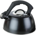 Stainless Steel Tea Kettle with Thermometer, Whistling Teakettle for Stove Top, Fast Heating Hot Water Boiler Heater Teakettle(Black-3.5L) by Unknown