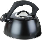 Stainless Steel Tea Kettle with Thermometer, Whistling Teakettle for Stove Top, Fast Heating Hot Water Boiler Heater Teakettle(Black-3.5L) by Unknown