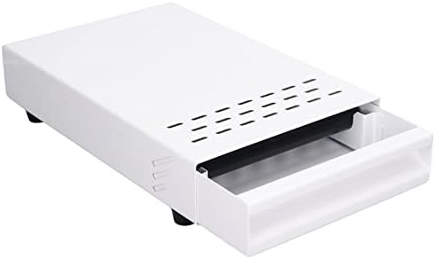 Stainless Steel Coffee Knock Box Drawer with Non Slip Feet, Rubber Lever, for Household Shop, Easy to (White) by Pwshymi