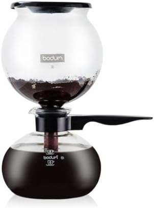 Bodum 34 oz Pebo Vacuum Coffee Maker, High Heat Borosilicate Glass, Black - Image 2