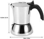 Coffee Maker Stainless Steel Moka Pot Stovetop Coffee Maker Extractor Kettle Stainless Moka Pot Instant Coffee for Home Coffee Shop Office - Image 5