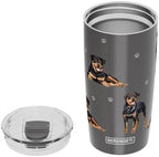 SERENGETI Rottweiler 20 Oz. Stainless Steel, Vacuum Insulated Tumbler with Spill Proof Lid - 3D Print - Insulated Travel mug for Hot or Cold Drinks (Rottweiler Tumbler) - Image 3