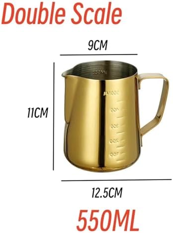 900ML Stainless Steel Pitcher Coffee Frothing Jug Pull Flower Cup Cappuccino Milk Pot Espresso Latte Art Frother Jugs(900ML No Scale) - Image 6