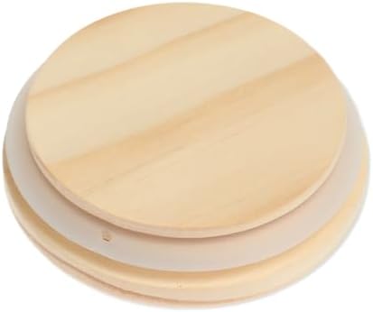 Bamboo Lids 10pcs Reusable Bamboo Wood Lids,Mason Jar Caps Non Leakage Silicone Sealing Wooden Covers(92mm) - Image 6