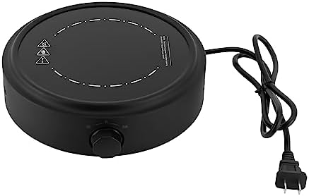 Electric Mini Stove Hot Plate, Small Hot Plate 700W Electric Ceramic Stove With Adjustable Power Levels Countertop Burners ElectricHot Plate for Boiling Water Making Tea and Coffee(Black) by ZAWAYINE