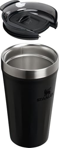 STANLEY Everyday Tumbler 16 oz | Press Fit Drink Through Lid | Beverage, Coffee, and Cocktail Cup | Insulated Stainless Steel Wine Glass | BPA-Free | Black 2.0, 16 Ounces (Pack of 6) - Image 3