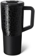 BrüMate Müv - 25oz 100% Leak Proof Insulated Coffee Mug with Handle & Lid - Stainless Steel Coffee Travel Mug - Double Walled Coffee Cup (Onyx Leopard) by Br%C3%BCMate