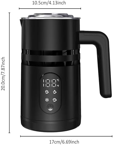 Milk Frother and Steamer, 19.9 OZ Detachable Milk Frother for Coffee with Temperature Display, 4 in 1 Large Capacity Automatic Warm and Cold Foam Maker for Coffee, Latte, Cappuccino - Image 6