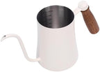 GOWENIC 600ML Pour Over Coffee Kettle with Thermometer (White) - Image 7