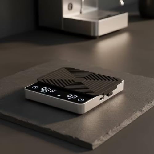 Coffee Scale Espresso Scale Digital Scale Scale with Timer 0.1g Steps and 2kg Capacity with Front Facing Display Suitable for Training Recipe Testing Daily - Image 2