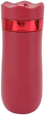 Zopsc French Press Mug, Stainless Steel Insulated Portable 320ml Coffee Maker, Red Travel Mug for Outdoor Office Home - Image 6