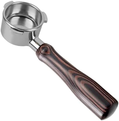 Brown Wood Handle Bottomless Portafilter by Unknown