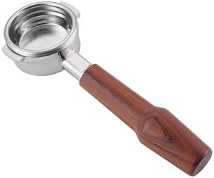 58mm Bottomless Portafilter Compatible with La Marzocco Espresso Machine Stainless Steel Espresso Portafilter with Double Shot Filter Basket Espresso Accessories-Handle Wooden by Unknown