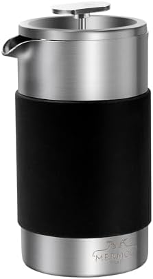 Mini French Press Coffee Maker 12oz Insulated French Press with Pouch by MERMOOYILAN