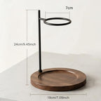 Coffee Dripper Stand Portable Pour Over Dripper Holder Metal Wooden Base Compact Elegant Station Stable Setup Suitable for Baristas Commercial - Image 4