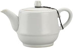 Rural Style Ceramic Teapot with Stainless Steel Infuser 16 OZ White - Image 3