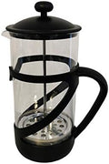 axentia Coffee and Tea Maker in Black, Temperature Resistant French Press with Stainless Steel Strainer, Glass Coffee Press with Sturdy Plastic Holder by axentia