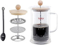 34oz French Press Coffee & Tea Maker Double-Wall Glass Plastic Free by GinNini