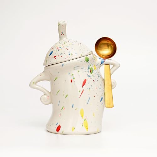Sassy Canister With Attitude - Funny Ceramic Airtight Storage Canister for Coffee Sugar Tea, Unique Kitchen Decor & Housewarming Gift(Colorful) by Unknown