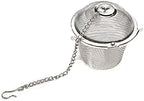 Tea Strainer 4 Sizes Silver Reusable Stainless Mesh Herbal Ball Tea Spice Strainer Teakettle Locking Tea Filter Infuser Spice Tool (Color : Size L) by Unknown