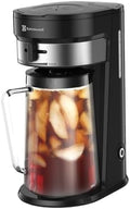 Ice Tea Maker with 2.5QT Cold Brew Coffee & Iced Tea Pitcher, Strength Selector, Reusable Filter for Lemonade, Fruit Infused Water (Black) by BarrenwoodHOMEORGANIZEDSOLUTION